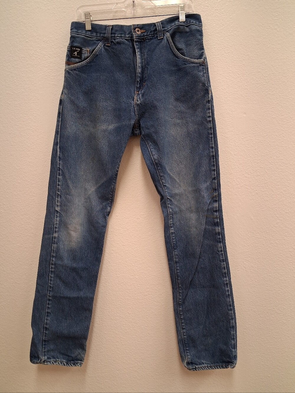 VTG L.C. King Pointer Brand Jeans White Oak Cone Denim Men’s 32X34 USA Workwear